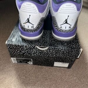 Nike Purple and White Sneakers Air Jordan Style